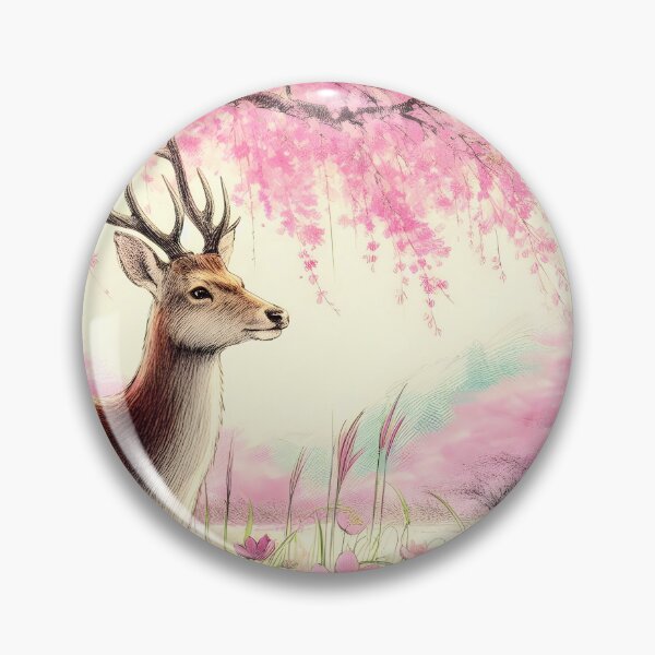 Item preview, Deer in Sakura Serenity designed and sold by inkNext.