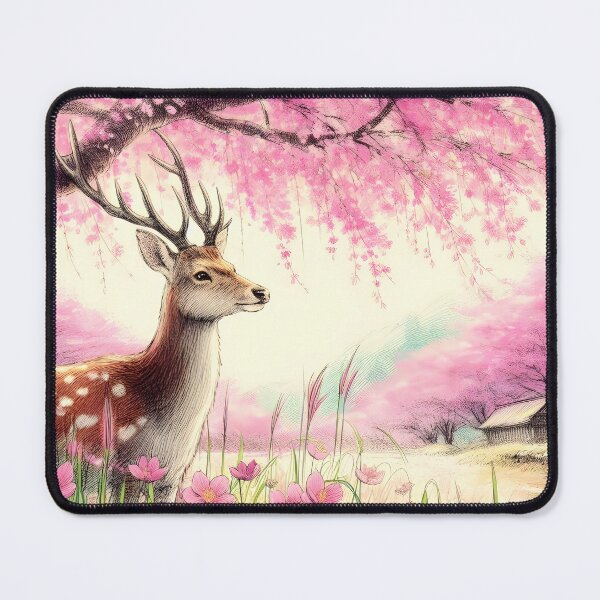 Item preview, Deer in Sakura Serenity designed and sold by inkNext.