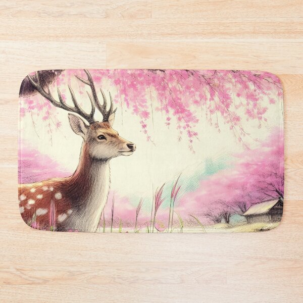 Item preview, Deer in Sakura Serenity designed and sold by inkNext.