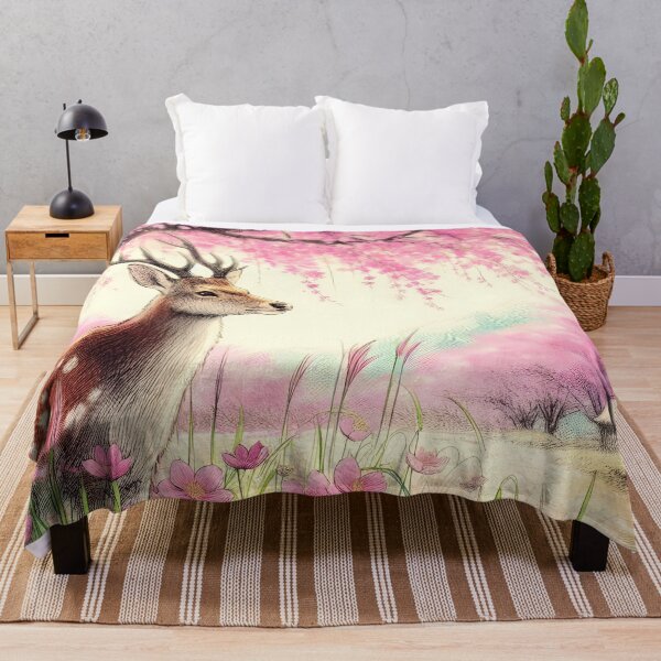 Item preview, Deer in Sakura Serenity designed and sold by inkNext.