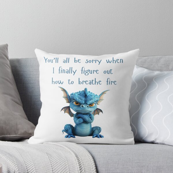 Item preview, Dragon Breathing Fire Sarcastic Snarky Funny designed and sold by kalyssa44.