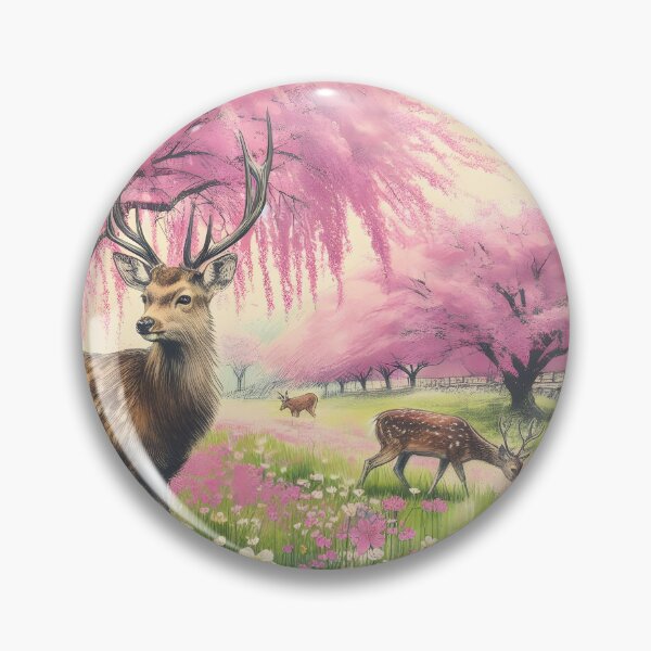 Item preview, Deer in Sakura Garden Bliss designed and sold by inkNext.