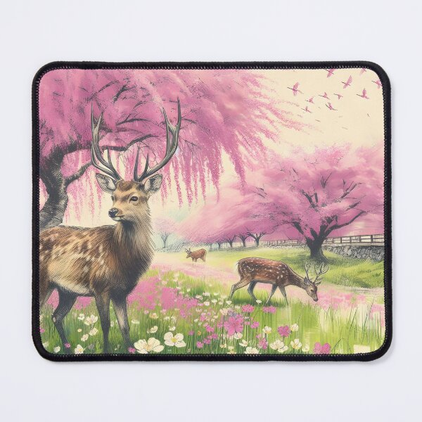 Item preview, Deer in Sakura Garden Bliss designed and sold by inkNext.