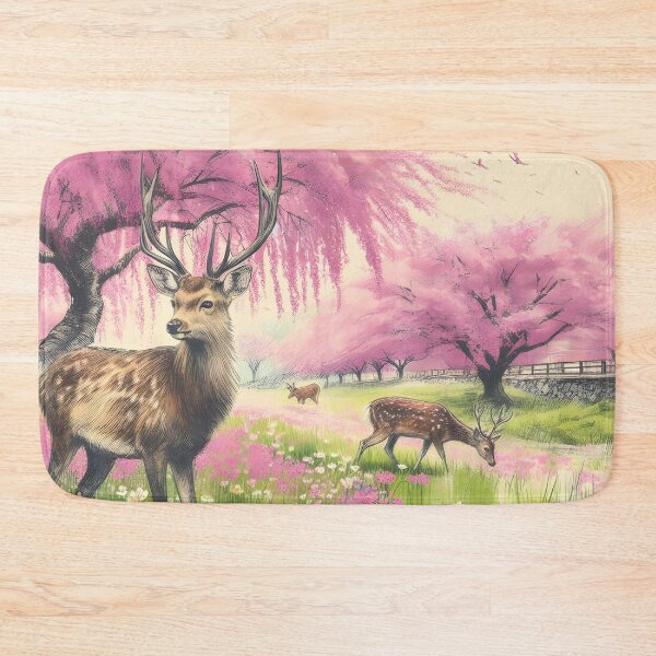 Item preview, Deer in Sakura Garden Bliss designed and sold by inkNext.