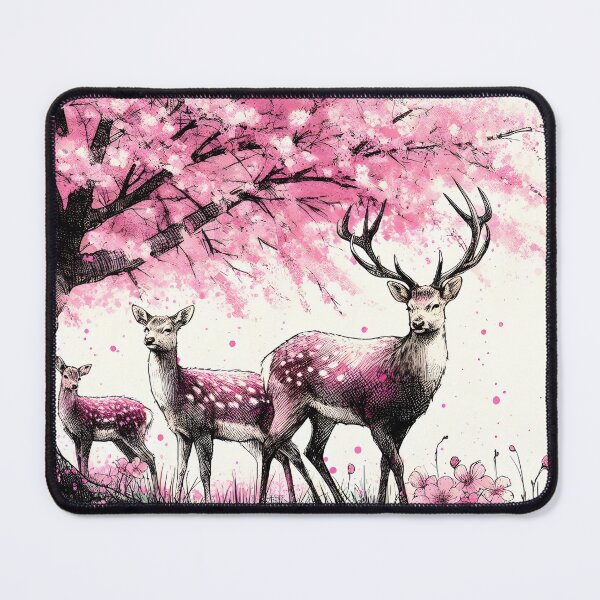Item preview, Deer in Sakura Blossom Meadow designed and sold by inkNext.