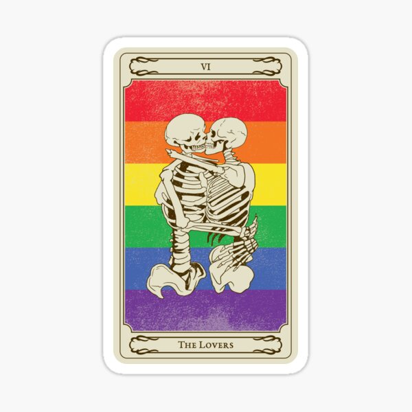 Item preview, LGBTQIA+ Tarot Artwork - The Lovers designed and sold by CC-ArtOnline.