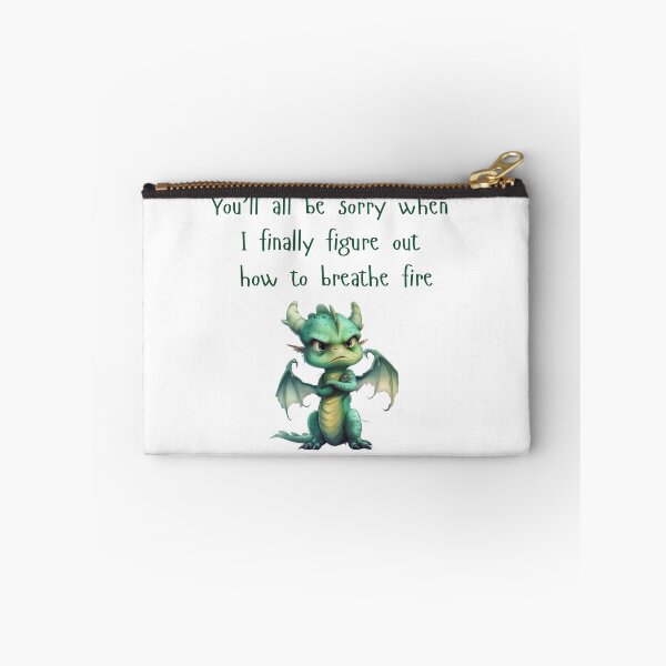 Item preview, Dragon Breathing Fire Sarcastic Snarky Funny green designed and sold by kalyssa44.