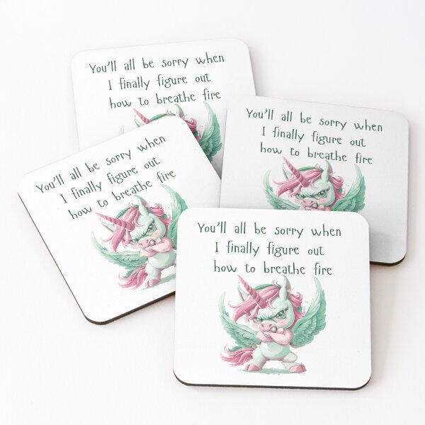 Item preview, Pink Dragon Breathing Fire Sarcastic Snarky Funny  designed and sold by kalyssa44.