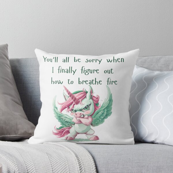 Item preview, Pink Dragon Breathing Fire Sarcastic Snarky Funny  designed and sold by kalyssa44.
