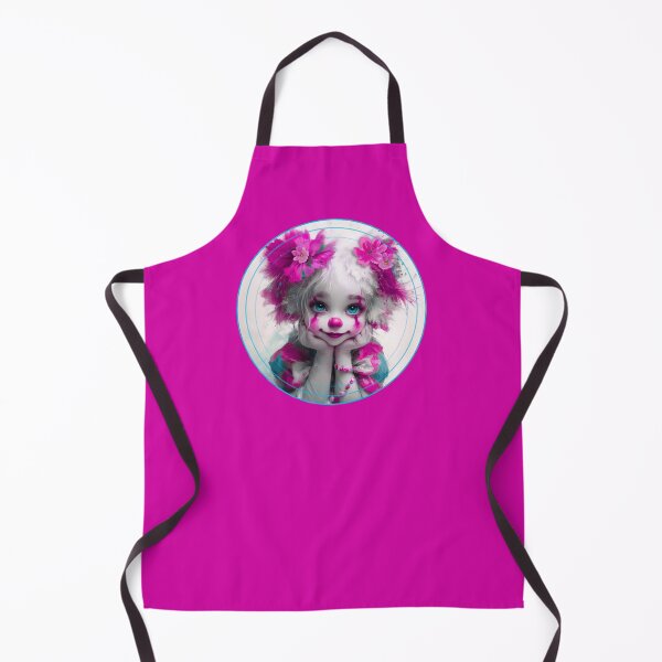 Item preview, Pink pierrot girl, cute girl, vivid pink flowers, girl with blue eyes designed and sold by silent-violin.