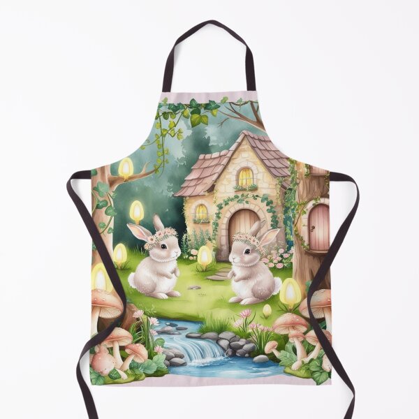 Item preview, Cottagecore Rabbits & Mushrooms - Whimsical Garden Art designed and sold by Bilikaru.