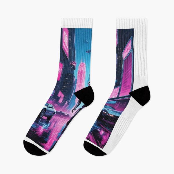 Item preview, Neon Robot City - Retro Cyberpunk Art for Gamers designed and sold by Bilikaru.