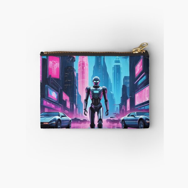 Item preview, Neon Robot City - Retro Cyberpunk Art for Gamers designed and sold by Bilikaru.