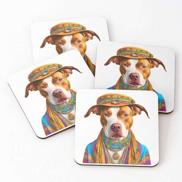 Item preview, Groovy 1970s Pitbull – Peace, Love & Retro Vibes designed and sold by Fredster1966.