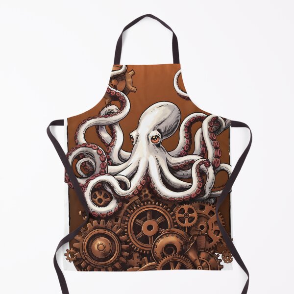 Item preview, Steampunk Octopus – Gears & Cogs Mechanical Design designed and sold by BashmentBoss.