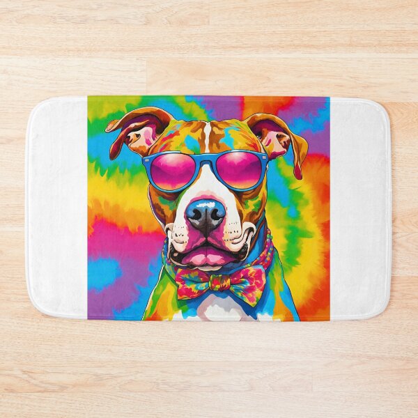 Item preview, Groovy 1970s Pitbull – Peace, Love & Hippy Vibes designed and sold by Fredster1966.