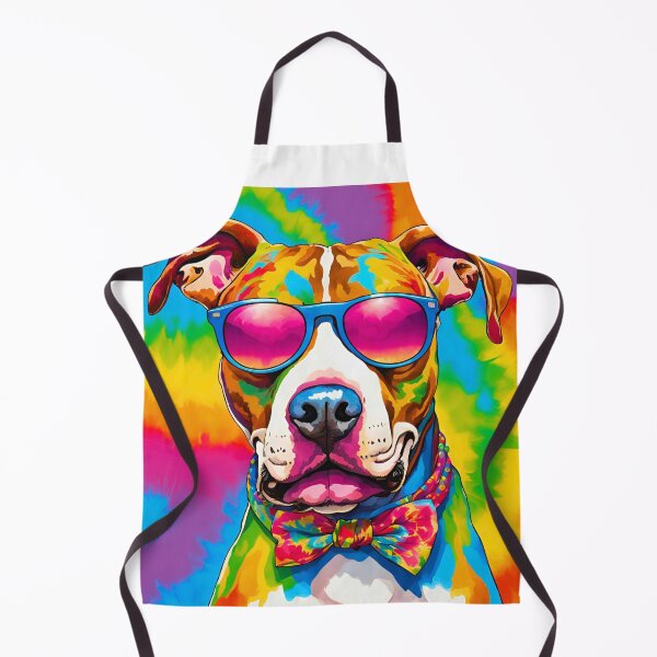 Item preview, Groovy 1970s Pitbull – Peace, Love & Hippy Vibes designed and sold by Fredster1966.
