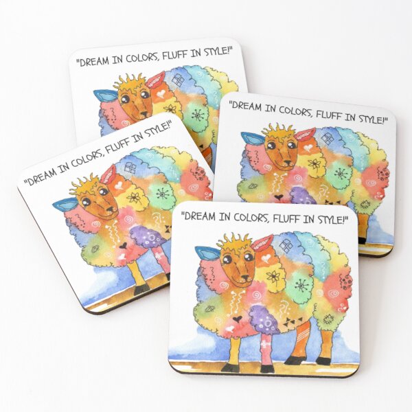 Item preview, Dream colorful sheep designed and sold by Mojaniart.