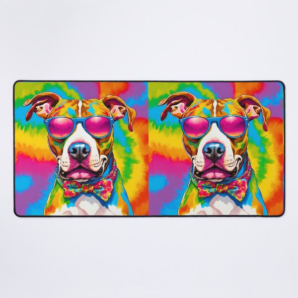 Item preview, Groovy 1970s Pitbull – Peace, Love & Hippy Vibes designed and sold by Fredster1966.