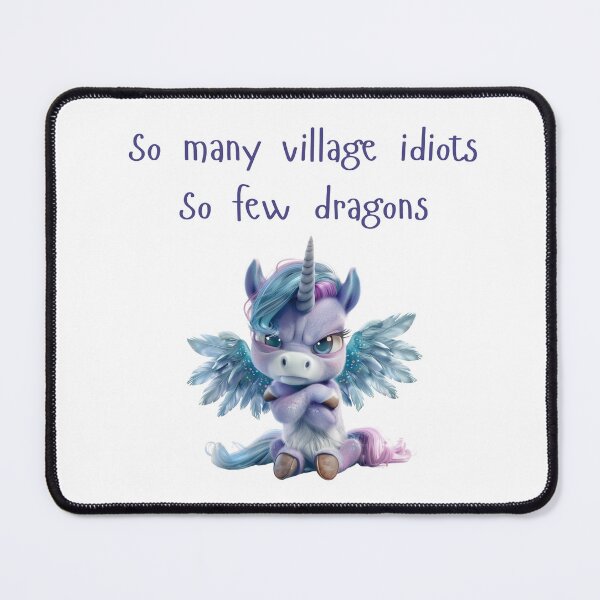 Item preview, Purple Dragon Villiage Idiot Sarcastic Snarky Funny  designed and sold by kalyssa44.