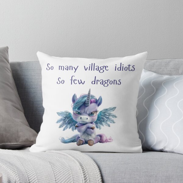 Item preview, Purple Dragon Villiage Idiot Sarcastic Snarky Funny  designed and sold by kalyssa44.