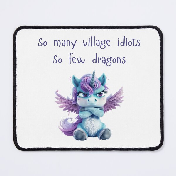 Item preview, Purple Dragon Villiage Idiot Sarcastic Snarky Funny  designed and sold by kalyssa44.