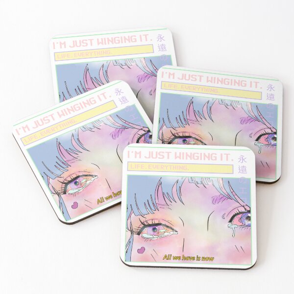 Item preview, "All We Have Is Now" Existential Crying Anime Girl Eyes designed and sold by TheGeekyGiraffe.