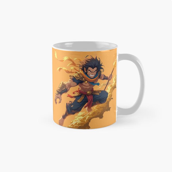 Item preview, Epic Warrior Monk with Fire Staff - Anime Style Fantasy Art designed and sold by TopUpDesign.