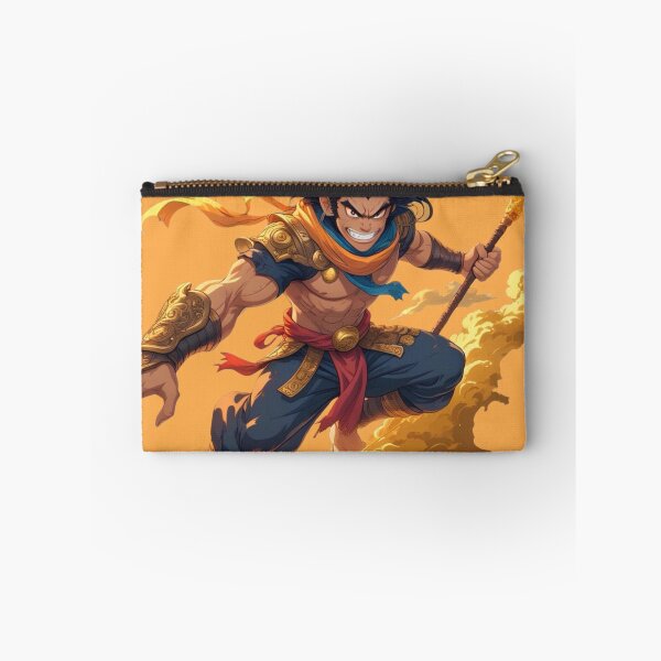 Item preview, Epic Warrior Monk with Fire Staff - Anime Style Fantasy Art designed and sold by TopUpDesign.