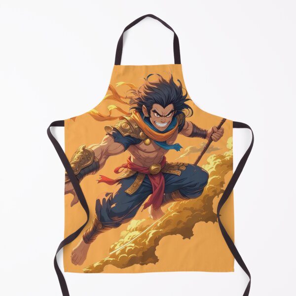 Item preview, Epic Warrior Monk with Fire Staff - Anime Style Fantasy Art designed and sold by TopUpDesign.