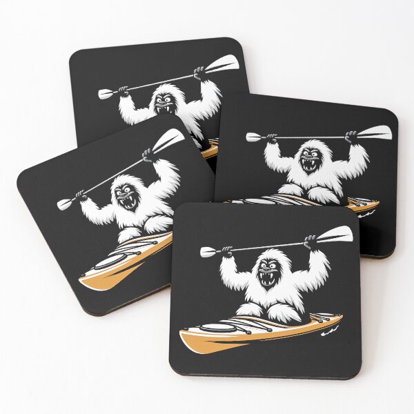 Item preview, Funny Yeti Kayaking designed and sold by Funny Vintage Stickers And T-Shirts.