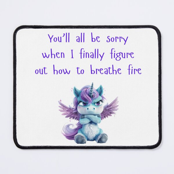 Item preview, Dragon Breathing Fire Sarcastic Snarky Funny Purple designed and sold by kalyssa44.