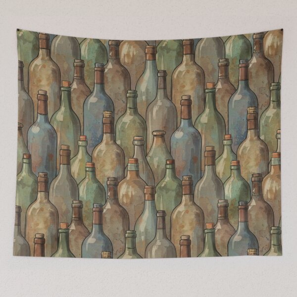 Item preview, Wine Bottles Vintage Antique Vineyard Cellar Party Celebrations designed and sold by TheTimeTaxi.
