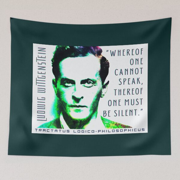 Item preview, Ludwig Wittgenstein quote: Whereof one cannot speak, thereof one must be silent. designed and sold by artbleed.
