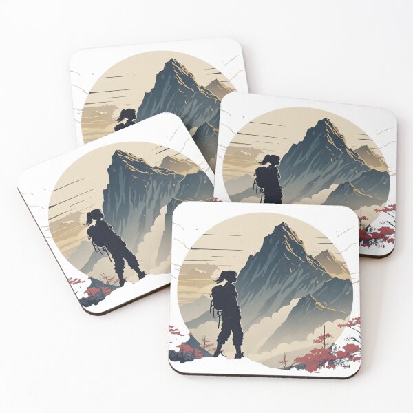 Item preview, Minimalist Mountain Hiker Silhouette - Adventure & Nature Art designed and sold by DscapeDesigns.