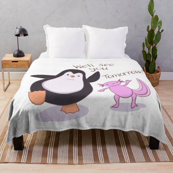 Item preview, Axolotl and Penguin Friend (Original) designed and sold by makell-creates.