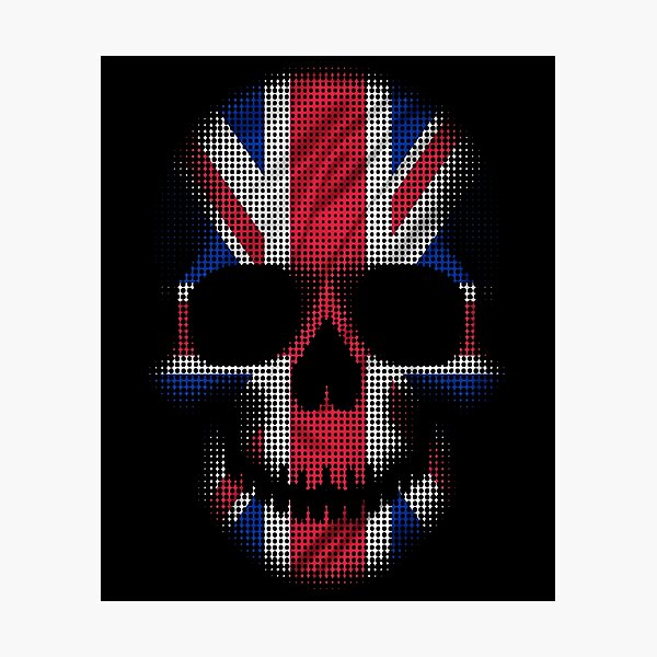 Item preview, Skulls United Kingdom Flag UK Halloween Skeleton Men Women designed and sold by rafaeltto.