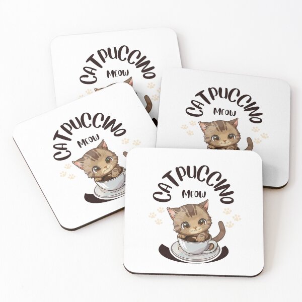 Item preview, Catpuccino Sticker designed and sold by NuniDesigns.