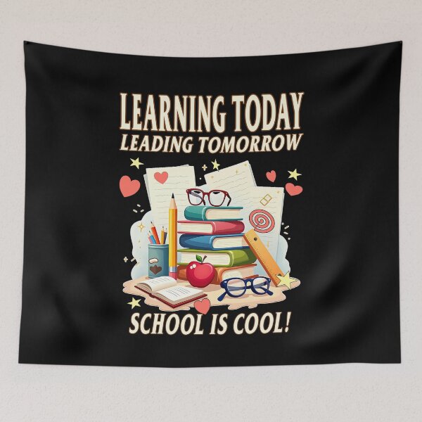 Item preview, LEARNING TODAY LEADING TOMORROW SCHOOL IS COOL student teacher school vibes study hard high school college universities  designed and sold by Jt41.
