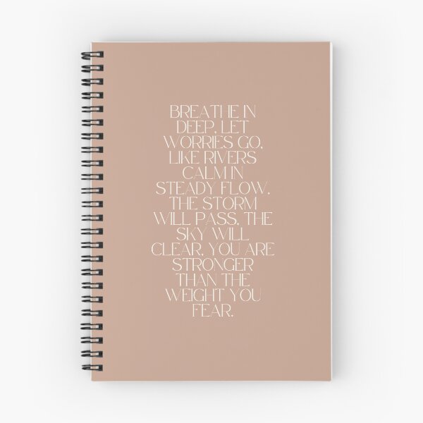 Item preview, Breathe In Deep, Let Worries Go, Like Rivers Calm In Steady Flow, The Storm Will Pass, The Sky Will Clear, You Are Stronger Than The Weight You Fear | Mental Health | Quote | Poem designed and sold by The Turquoise Brush.