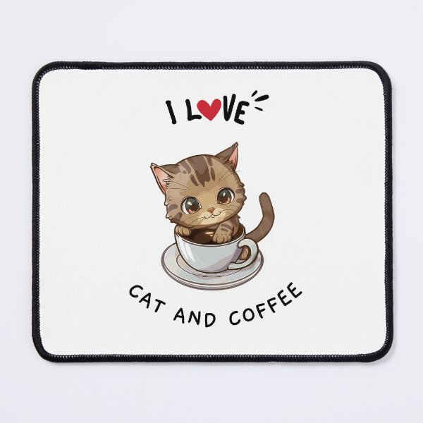 Item preview, I Love cat and cofee Sticker designed and sold by NuniDesigns.