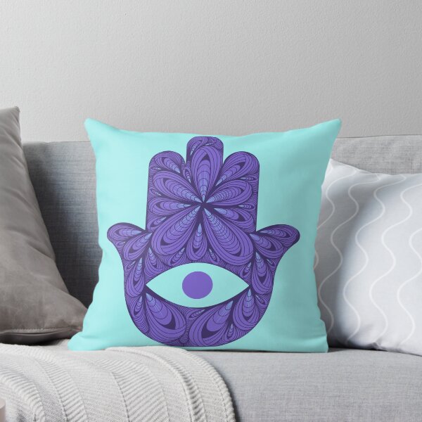 Item preview, Zen Flower Petal Art - Purple Hamsa designed and sold by SpeakBoldly.