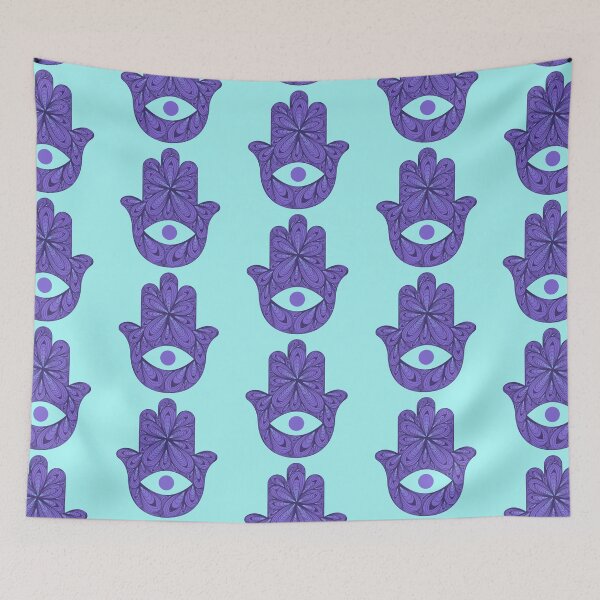 Item preview, Zen Flower Petal Art - Purple Hamsa designed and sold by SpeakBoldly.