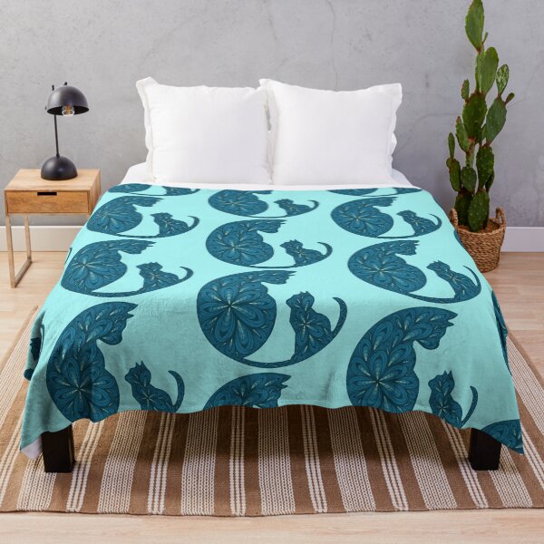Item preview, Zen Flower Petal Art - Blue Kitties designed and sold by SpeakBoldly.