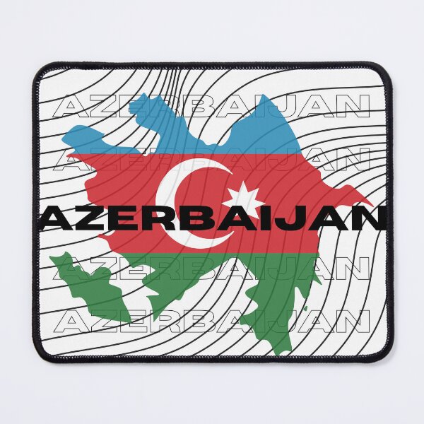 Item preview, Flag Map of Azerbaijan designed and sold by nyblydd.