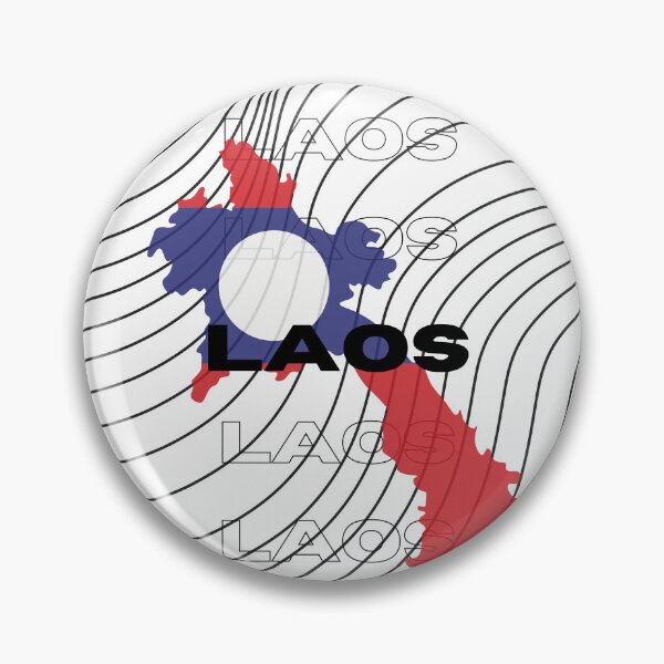 Item preview, Flag Map of Laos designed and sold by nyblydd.