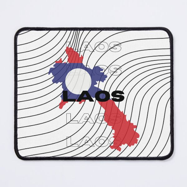 Item preview, Flag Map of Laos designed and sold by nyblydd.