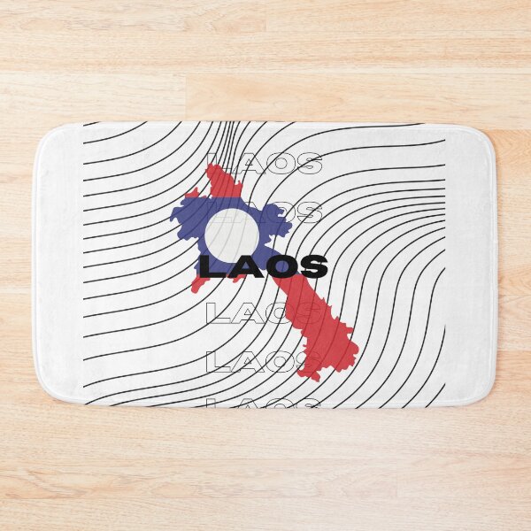 Item preview, Flag Map of Laos designed and sold by nyblydd.