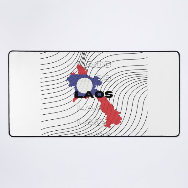 Item preview, Flag Map of Laos designed and sold by nyblydd.