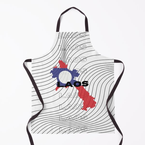 Item preview, Flag Map of Laos designed and sold by nyblydd.